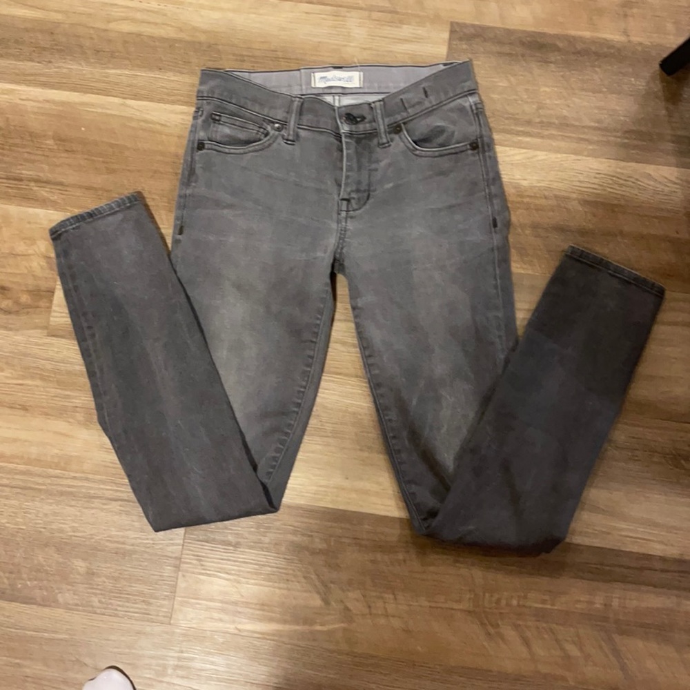 Madewell skinny skinny grey jeans